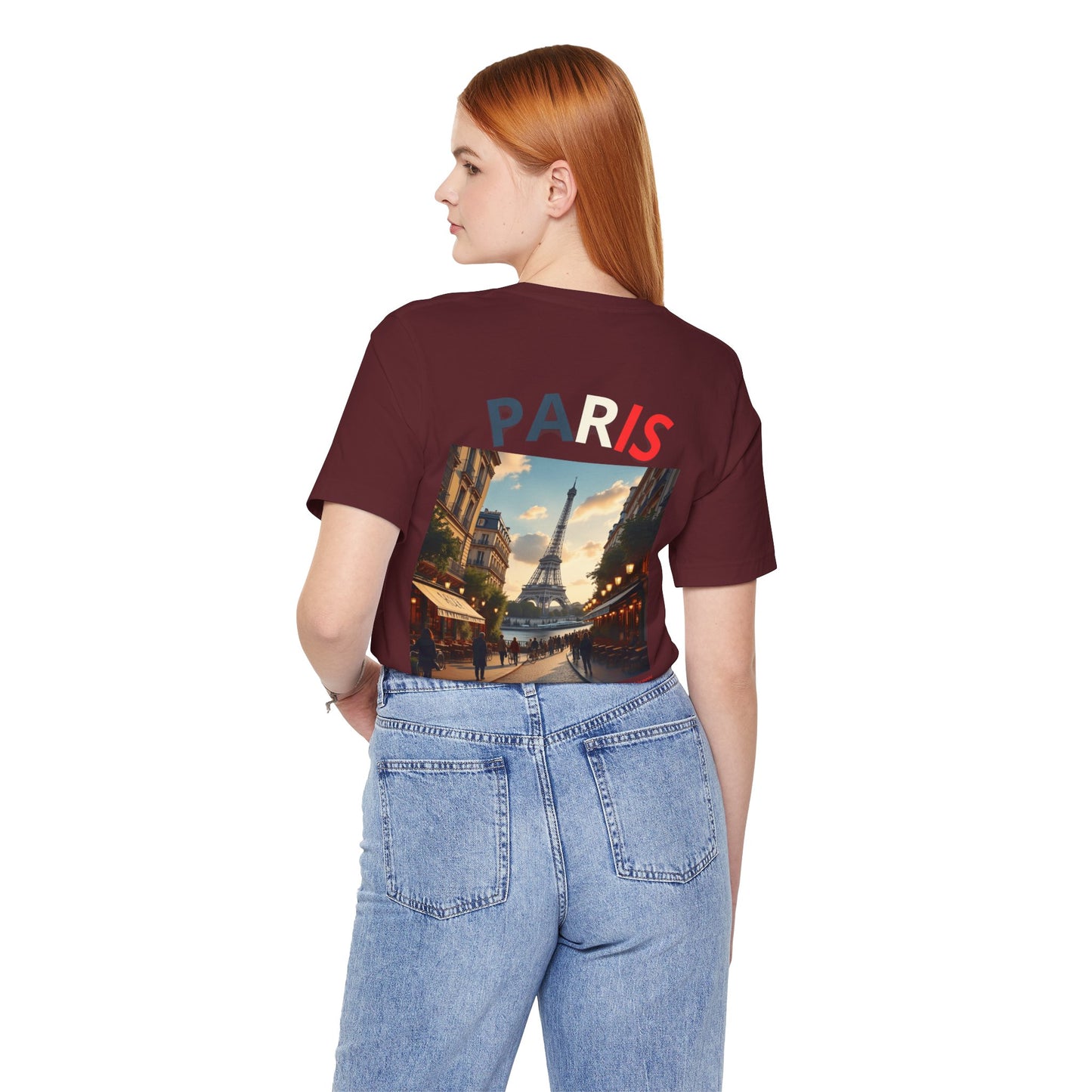 Paris Cityscape Unisex Jersey Tee – Travel Inspired Graphic T-Shirt