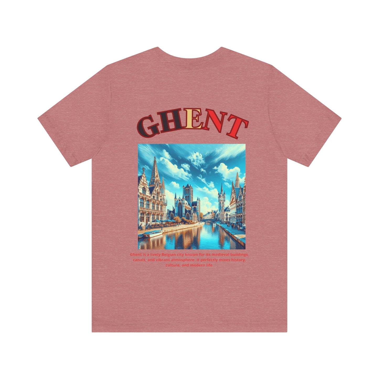 Ghent Cityscape Unisex Jersey Tee - Explore the Beauty of Belgium