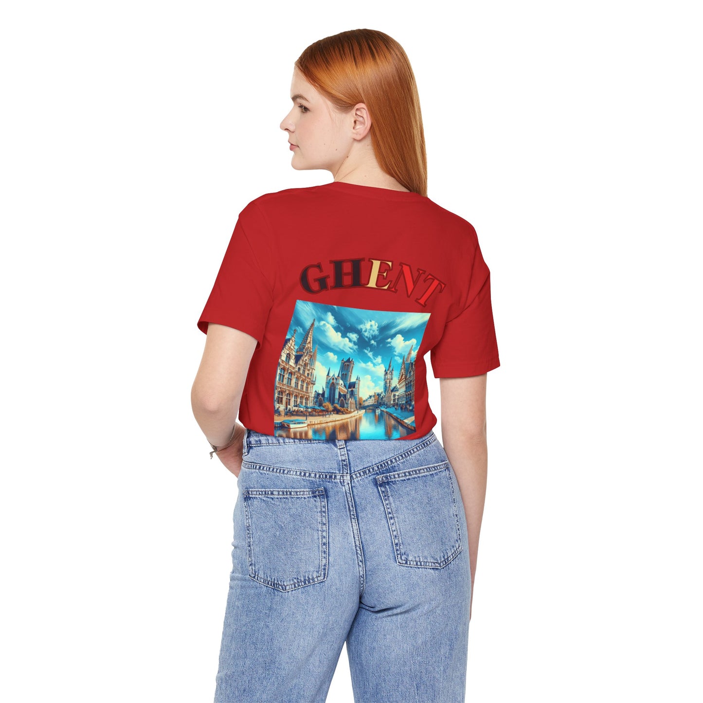 Ghent Cityscape Unisex Jersey Tee - Explore the Beauty of Belgium