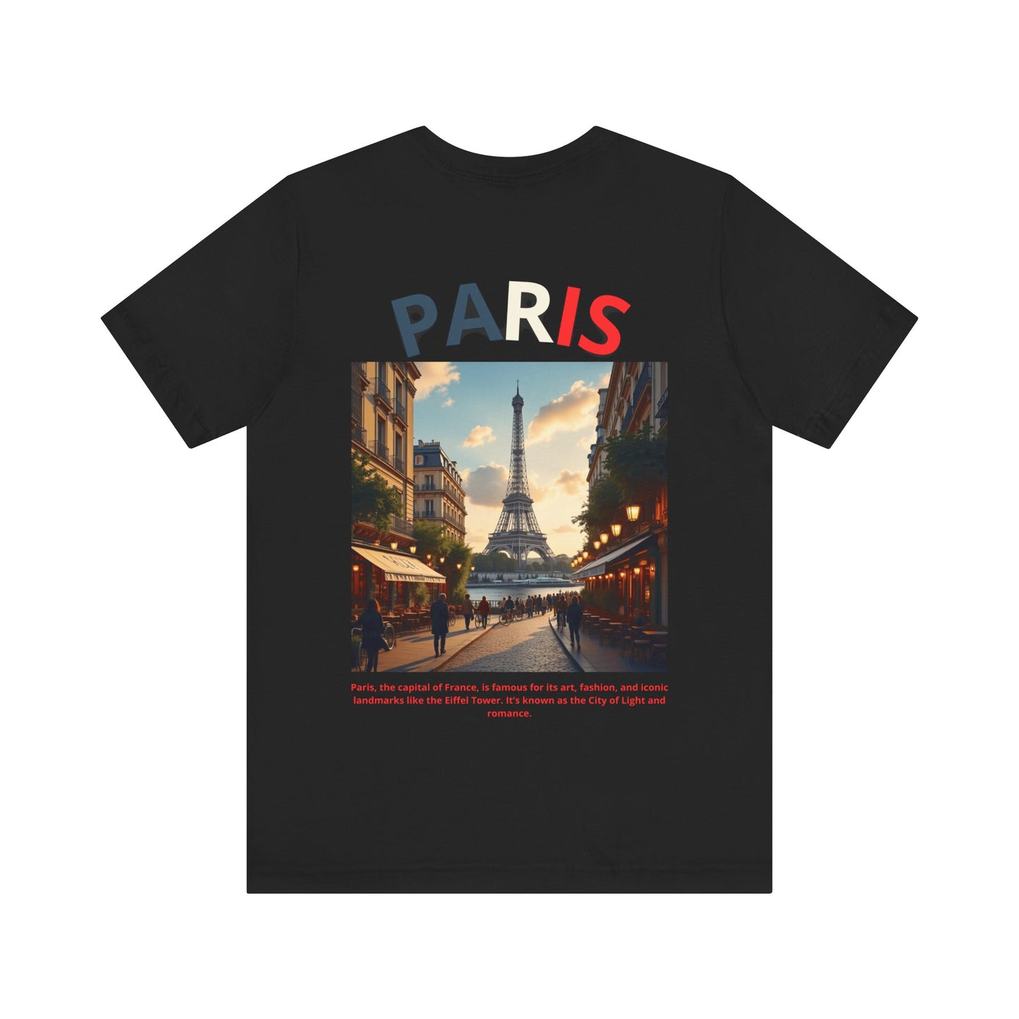 Paris Cityscape Unisex Jersey Tee – Travel Inspired Graphic T-Shirt