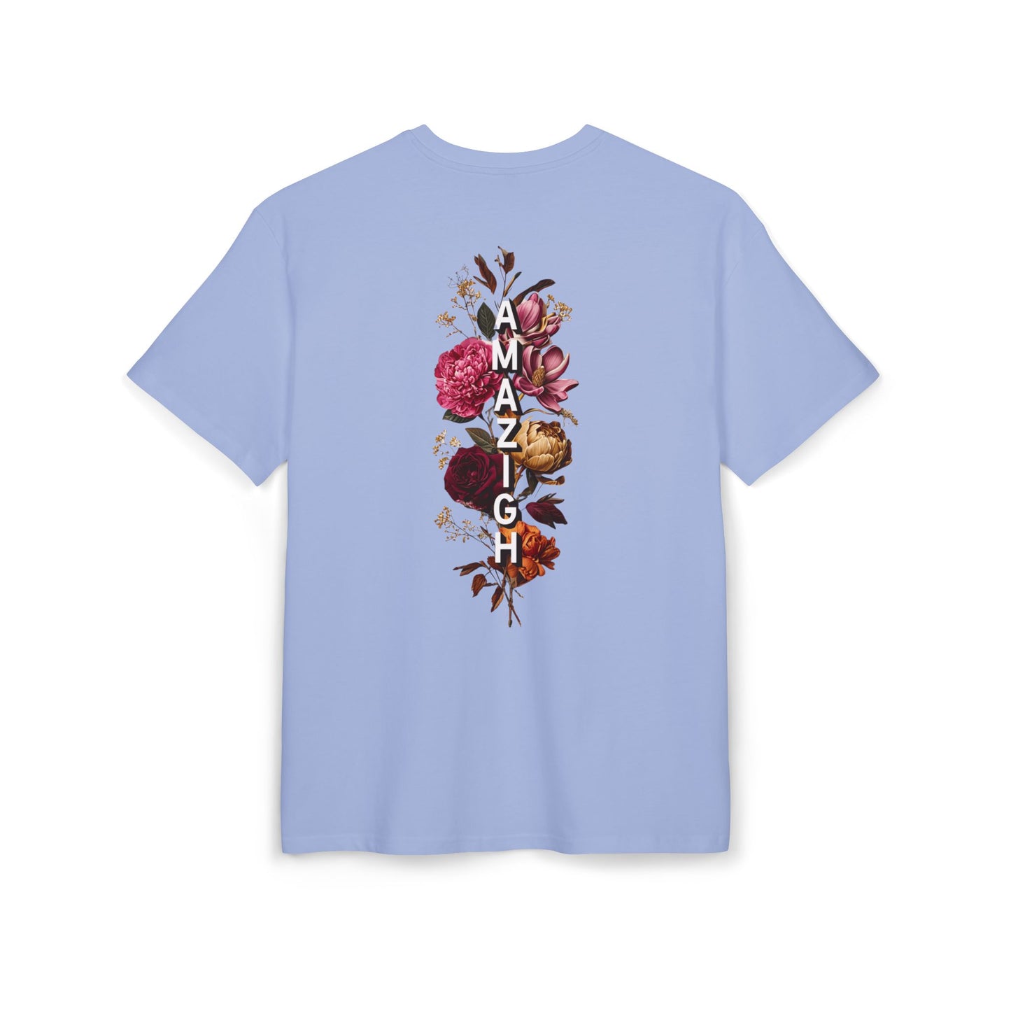 T-Shirt Oversized Floral Amazigh Unisexe - T-Shirt Graphique Fleuri - Style Bohème Urbain - T-Shirt Loose Fit - Tendance Printemps/Été - Livraison Rapide Europe