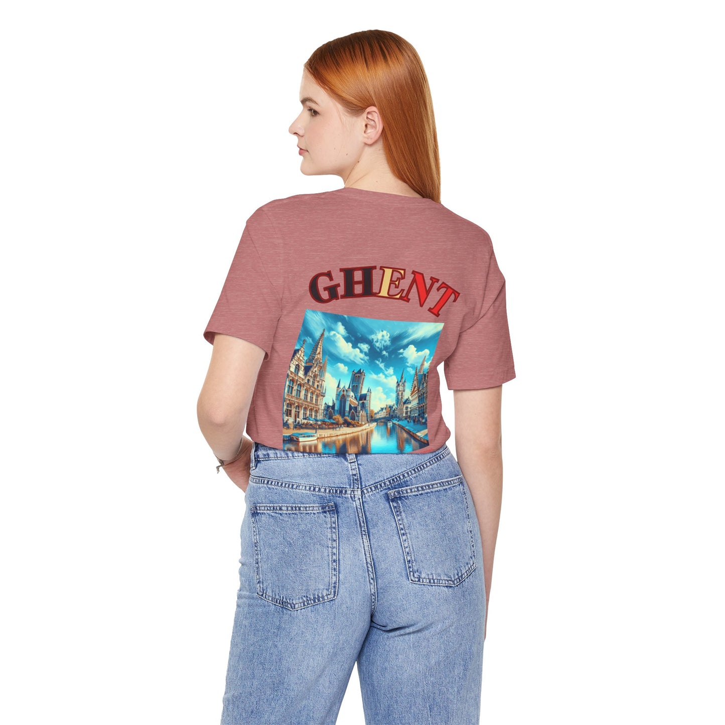 Ghent Cityscape Unisex Jersey Tee - Explore the Beauty of Belgium