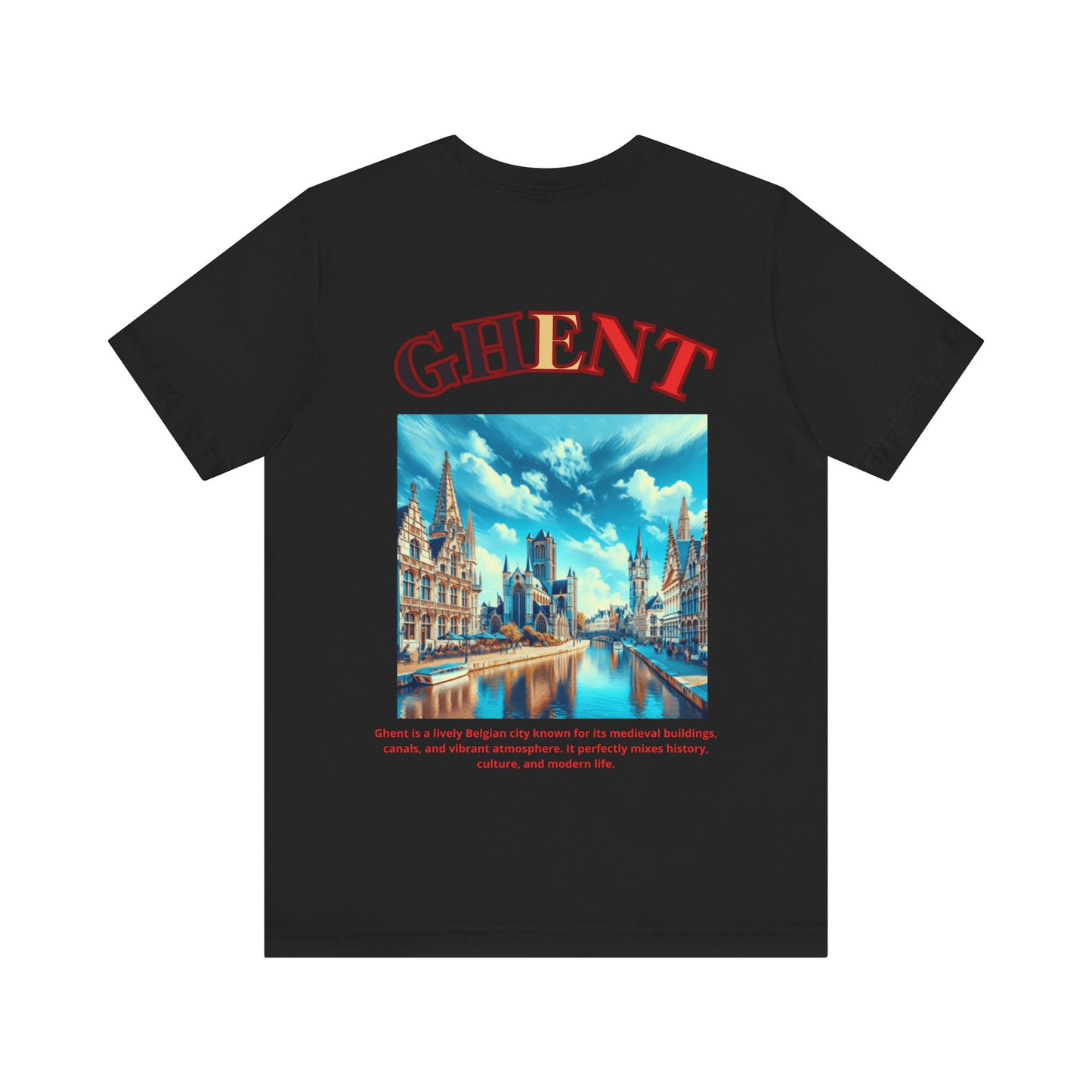 Ghent Cityscape Unisex Jersey Tee - Explore the Beauty of Belgium