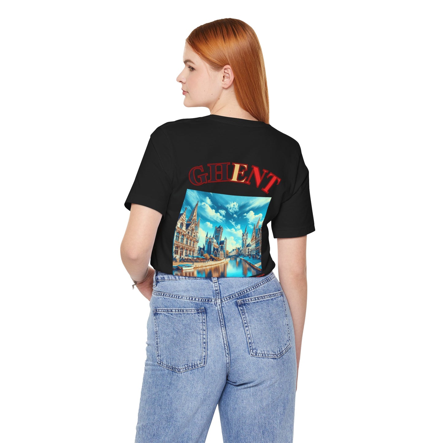 Ghent Cityscape Unisex Jersey Tee - Explore the Beauty of Belgium