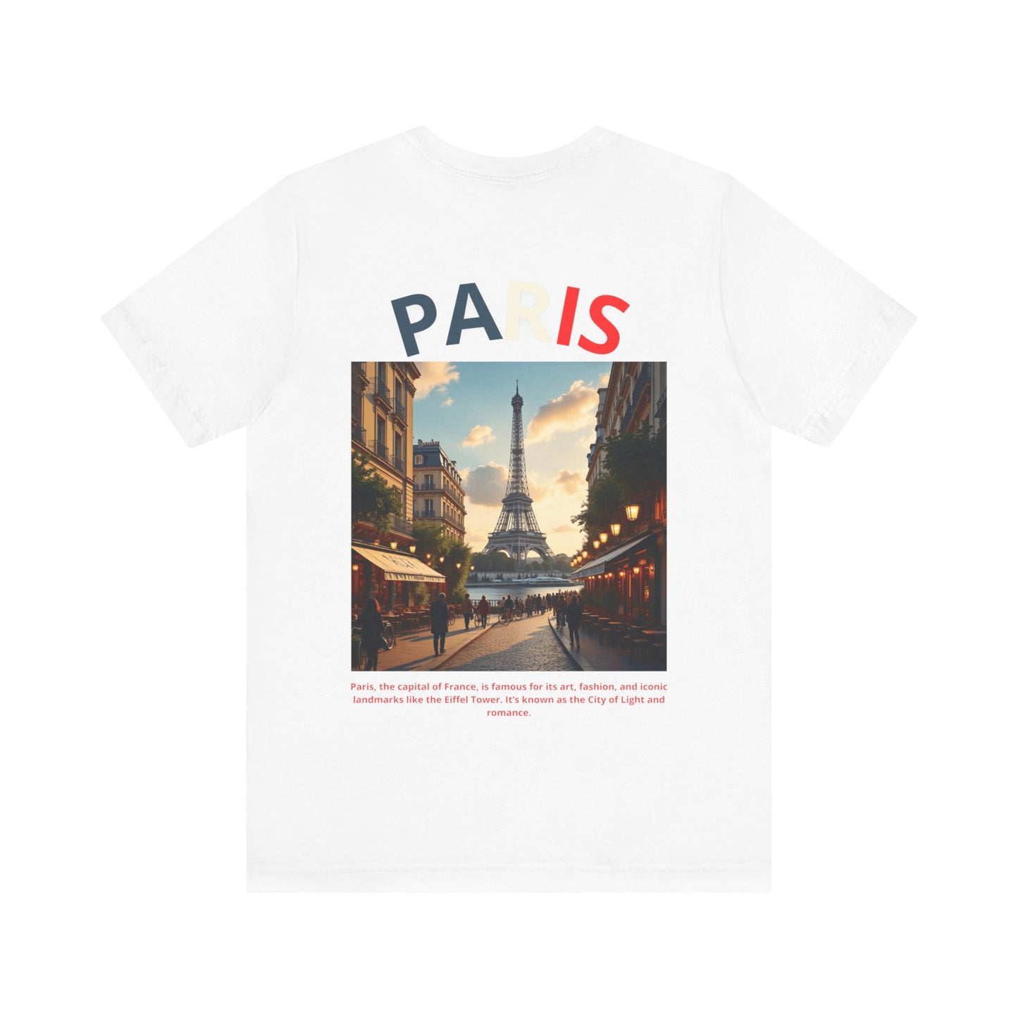 Paris Cityscape Unisex Jersey Tee – Travel Inspired Graphic T-Shirt