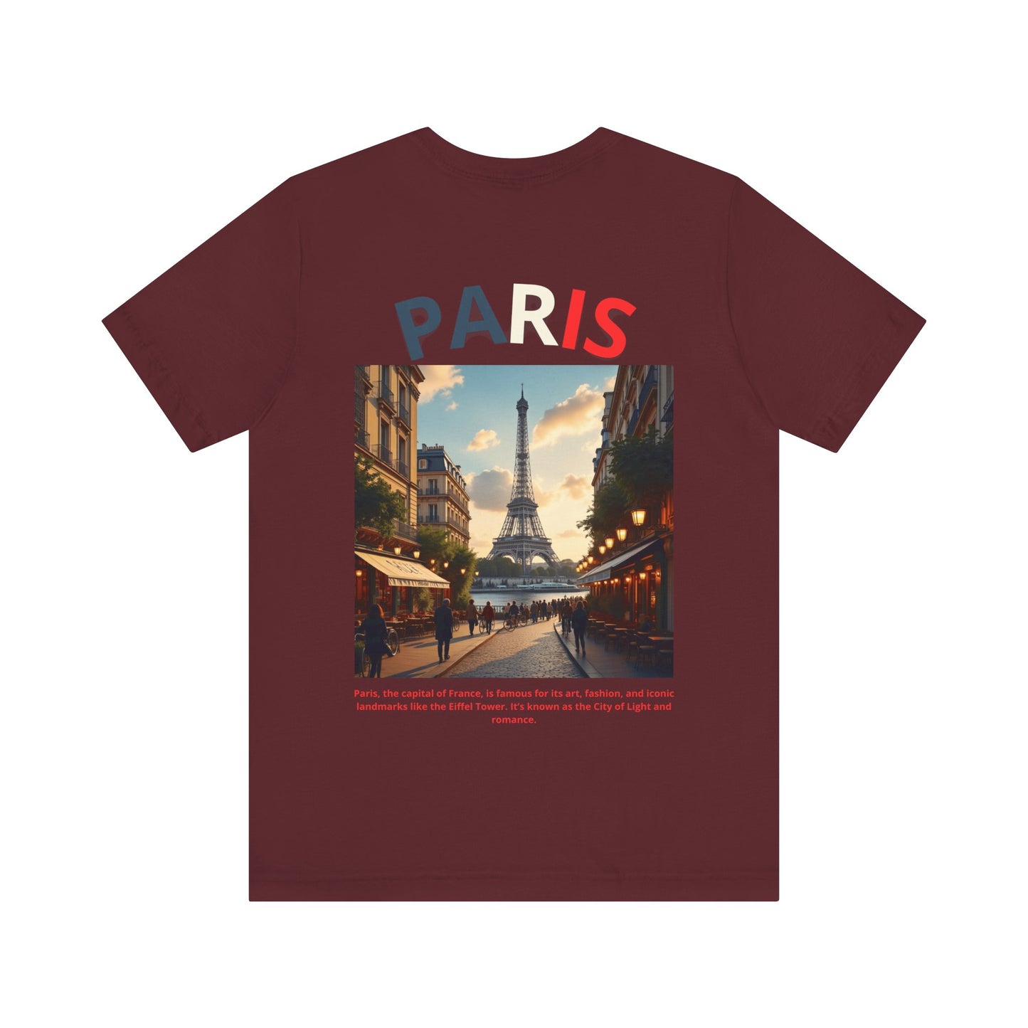 Paris Cityscape Unisex Jersey Tee – Travel Inspired Graphic T-Shirt