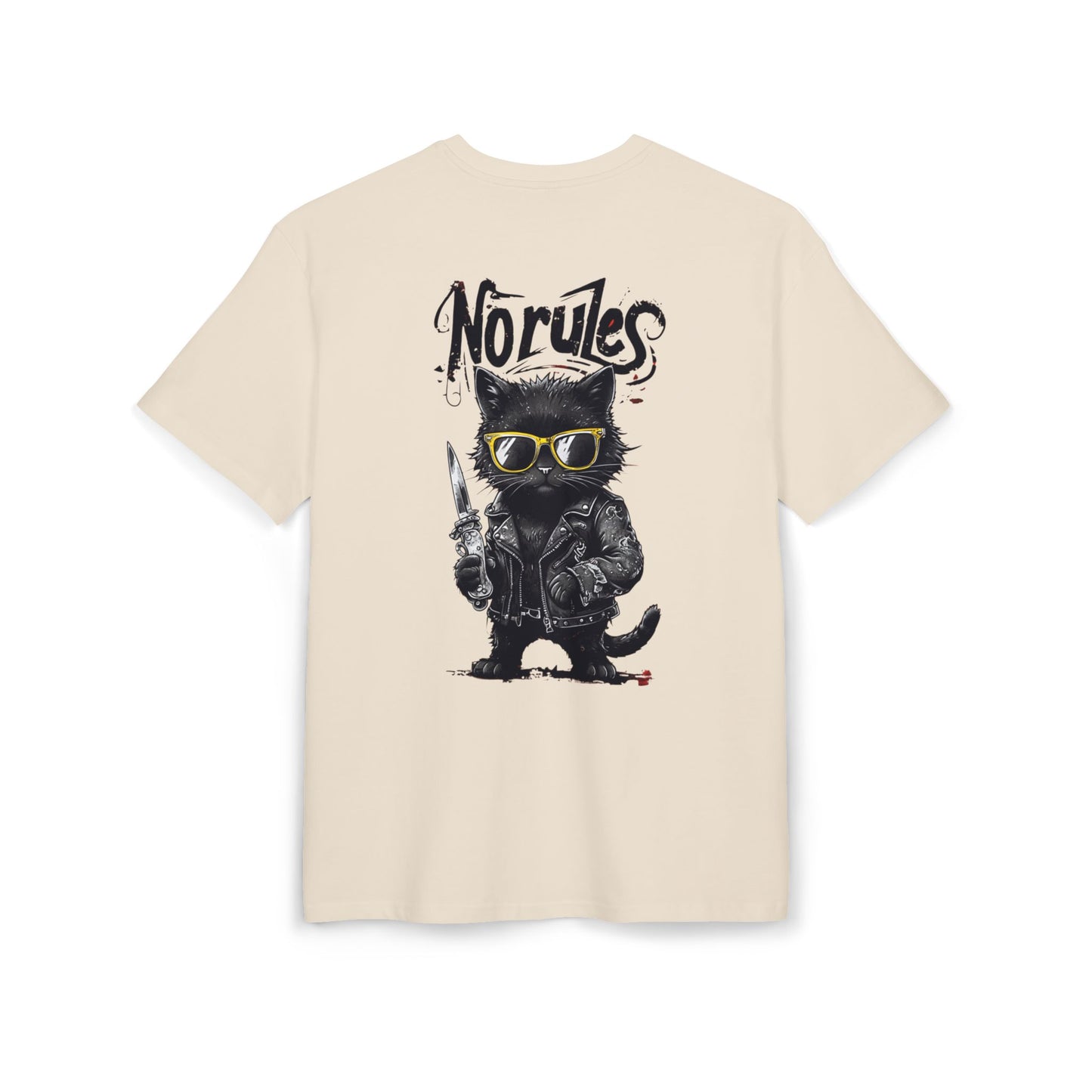 T-shirt Oversize Streetwear Épais - Amazigh & Norules - Unisex pour Homme/Femme, Style Décontracté pour Amoureux des Chats • Coton Lourd Ultra-Confortable
