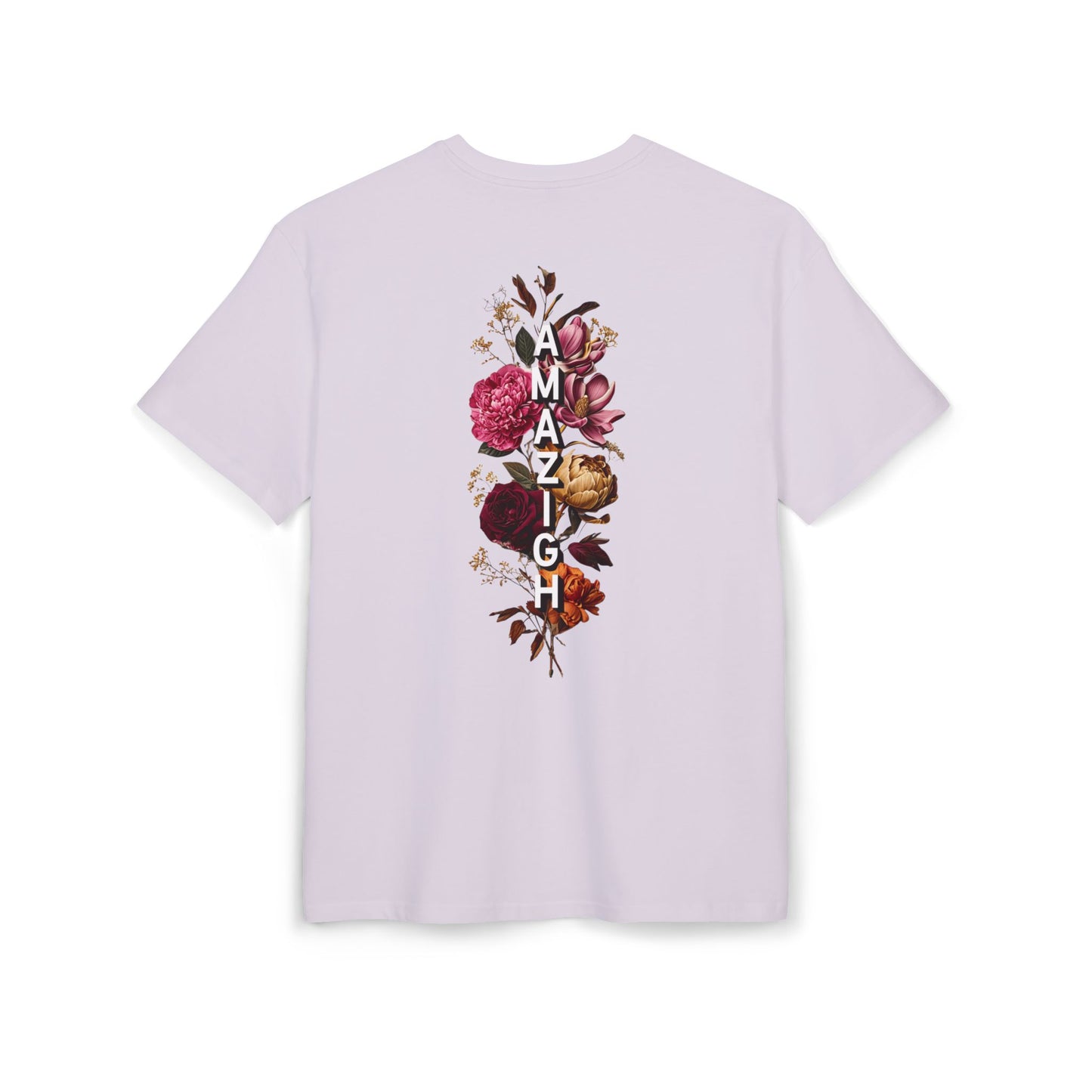 T-Shirt Oversized Floral Amazigh Unisexe - T-Shirt Graphique Fleuri - Style Bohème Urbain - T-Shirt Loose Fit - Tendance Printemps/Été - Livraison Rapide Europe