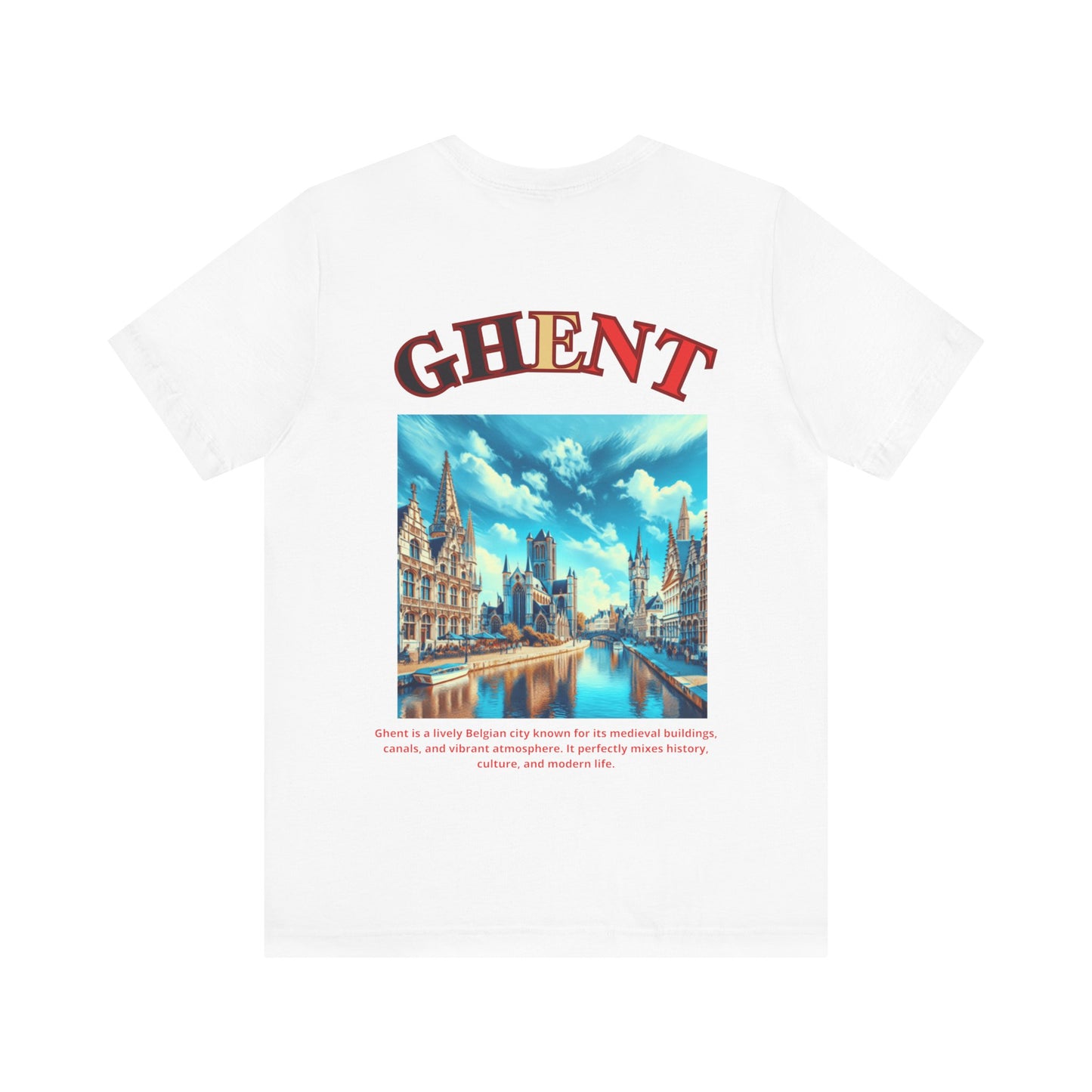 Ghent Cityscape Unisex Jersey Tee - Explore the Beauty of Belgium
