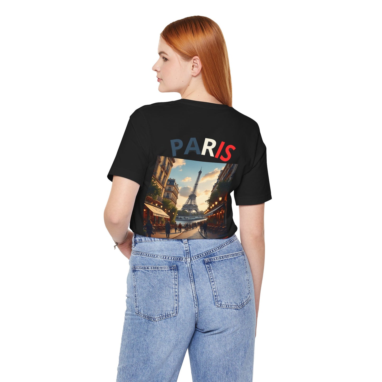 Paris Cityscape Unisex Jersey Tee – Travel Inspired Graphic T-Shirt