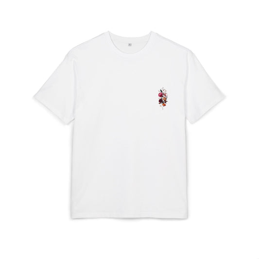 T-Shirt Oversized Floral Amazigh Unisexe - T-Shirt Graphique Fleuri - Style Bohème Urbain - T-Shirt Loose Fit - Tendance Printemps/Été - Livraison Rapide Europe